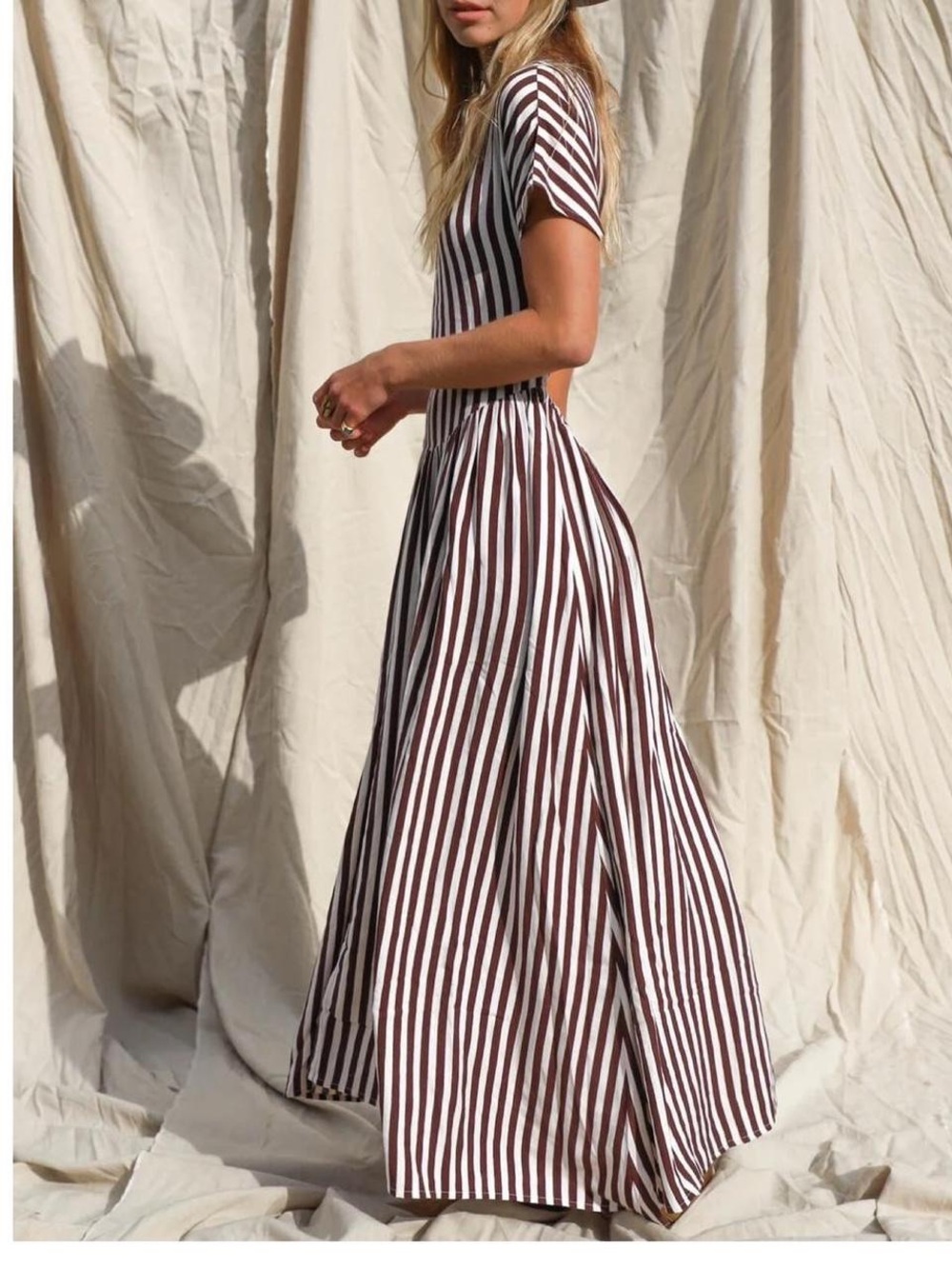 Jen’s Pirate Booty French Stripe Navi Dress - Picture 1 of 4